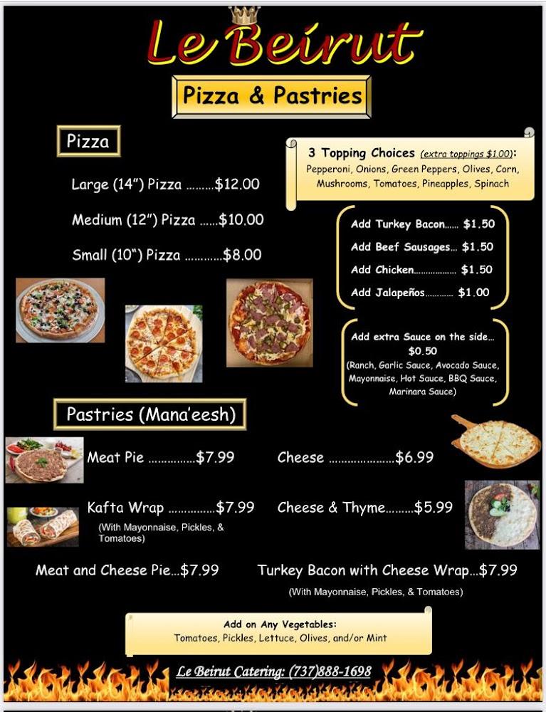 Le Beirut Pizza Menu image 3